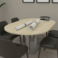 thumbnail image 2 of 6X4 Racetrack Conference Table Metal Base Electric Unit Harmony Series, 2 of 8