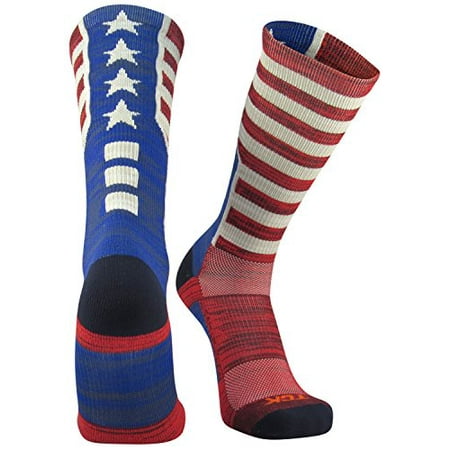 

TCK Sports Old Glory USA Flag Crew Socks Medium