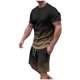 thumbnail image 1 of Mens Pantalones Casuales Cuello Redondo Impresión de Manga Corta Blusa Y Pantalones Cortos Traje, Pantalones de Traje para Hombres, 1 of 7