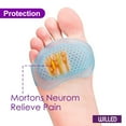 thumbnail image 3 of WILLED Metatarsal Pads 12PCS Gel Ball of Foot Cushions for Women and Men Breathable Pads for Foot Pain Relief, 3 of 8