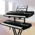 thumbnail image 2 of Universal Double Keyboard Stand - Second Tier Electronic Organ Holder Rack | Portable Piano Stand Musical Instrument Rack With Adjustable Height, 2 of 5