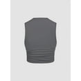 thumbnail image 3 of Solid Ruched-Detail Blouse, 3 of 5