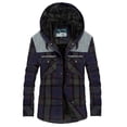 thumbnail image 1 of Camisas de franela para hombre, camisas gruesas y cálidas de algodón, chaquetas de polar a cuadros, 1 of 5