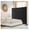 Black, variant on Room Divider 6ft Single Panel, Rolling Privacy Screen - White/Gray/Brown, Metal Frame, Portable Folding Partition for Home Office