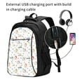 thumbnail image 2 of Pofeuu Cartoon House Print Storage Laptop Backpack with USB Charging Port[Water Resistant] College Computer Bookbag Fits, 2 of 7
