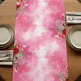 thumbnail image 5 of Table Runners 90 Inches Long Dress Scarves, Valentine's Day Farmhouse Coffee/Dining/Kitchen Table Runner for Living Room, Red Plaid Truck Love Roses Leaves Pink 13x90 Inch, 5 of 9