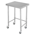 thumbnail image 1 of Stainless Steel Table, 18"x24"x35" Utility Work Tables, Commercial Kitchen Prep Table with Locking Casters and Open Base Single Tier, for Restaurant, Garage, Workshop, Silver, 1 of 7