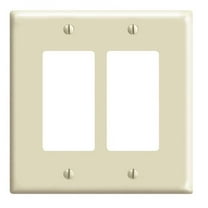 Leviton 80609-I Ivory Midway Two Gang Decora Wall Plate