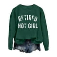 thumbnail image 5 of Ediodpoh Women's Fashion Casual Solid Color Loose Long Sleeve Letter Print Round Neck Pullover Hoodies for Women Green M, 5 of 5