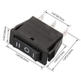 thumbnail image 3 of Interruptor basculante Baomain SPDT de encendido/apagado/encendido, 16 A, 250 V AC, negro, paquete d, 3 of 6