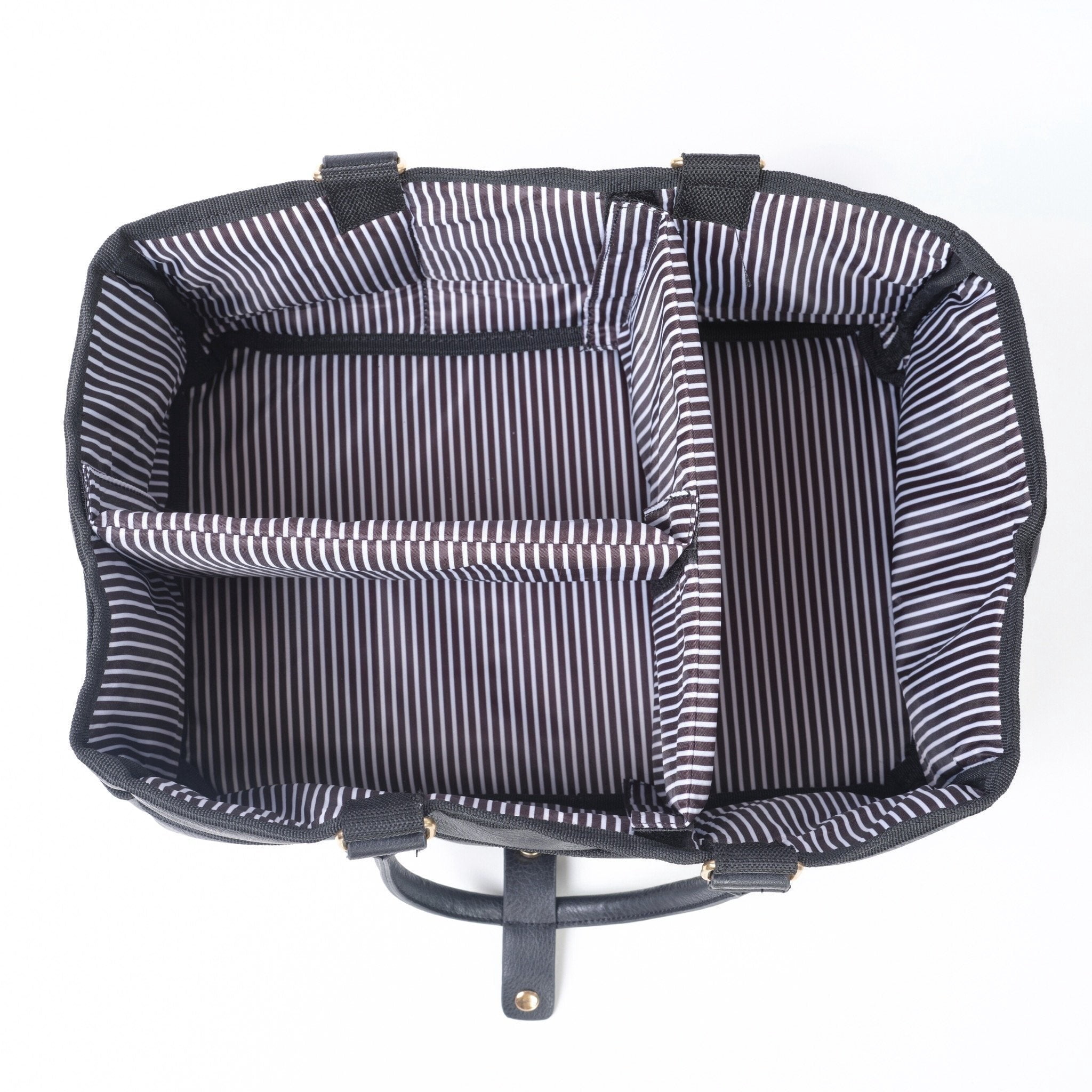 Sleepy Panda Vegan Leather with Adjustable Compartments and Exterior Pockets Stylish, Durable, and Easy-to-Carry Nursery Organizer Diaper Caddy