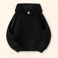 thumbnail image 2 of KyCheLot Boys Girls Casual Hoodies Schoolwear Solid Color Long Sleeve Loose Pullover Sweatshirts for 3-14 Years, 2 of 3