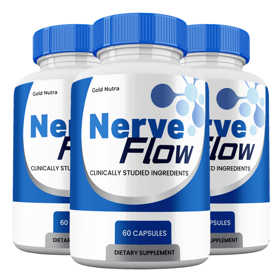 Nerve Flow Capsules, NerveFlow Maximum Strength All Natural Glyco Support (3 Pack)