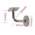 thumbnail image 2 of 2pc Wall Mounted Handrail Brackets for Balustrade and Staircase Stability, 2 of 8