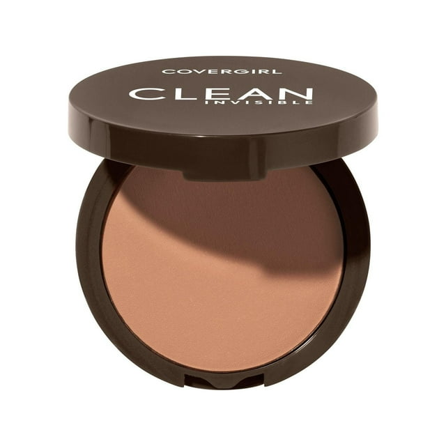 COVERGIRL Clean Invisible Pressed Powder, Lightweight, Breathable, Vegan Formula, Talc- and fragrance-free