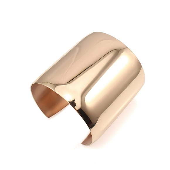 COUYA Rose Gold Plated Cuffs Pink Pretty Statement Bracelet Bangle for Women Lady Gift Cosplay Costume