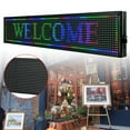 thumbnail image 2 of LED Sign 40*8 inch Scroll Message Board 7 Color Programmable Scrolling Device, 2 of 5