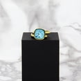 thumbnail image 4 of Anillo para Mujer con Cristal Fino Swarovski en forma de Cuadrado–  Bañado en Oro 14k– Anillo Elegante y Brillante-Aretes de Mujer de Moda, Joyería para Mujer de Moda– Regalo especial Ortiz Espinosa Temporada, 4 of 6
