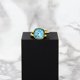 thumbnail image 4 of Anillo para Mujer con Cristal Fino Swarovski en forma de Cuadrado–  Bañado en Oro 14k– Anillo Elegante y Brillante-Aretes de Mujer de Moda, Joyería para Mujer de Moda– Regalo especial Ortiz Espinosa Temporada, 4 of 6