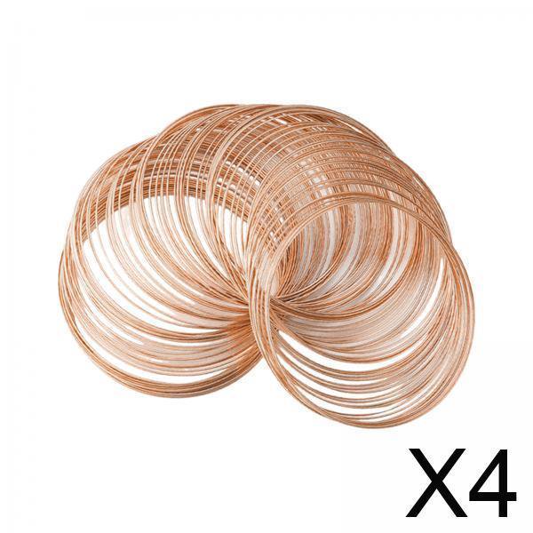 4xMemory Wire Para La Fabricación De Joyas Alambre De Cuentas Para Brazalete Hecho A Mano KC Gold