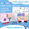 Yarniss Beginner Crochet Kit, Crochet Animal Kit for Valentine Day’s