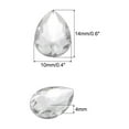 thumbnail image 2 of Uxcell 100Pcs Gemas Acrílicas de Gota de Agua de Fondo Plano 10x14mm Rhinestones Blanco Transparente, 2 of 7