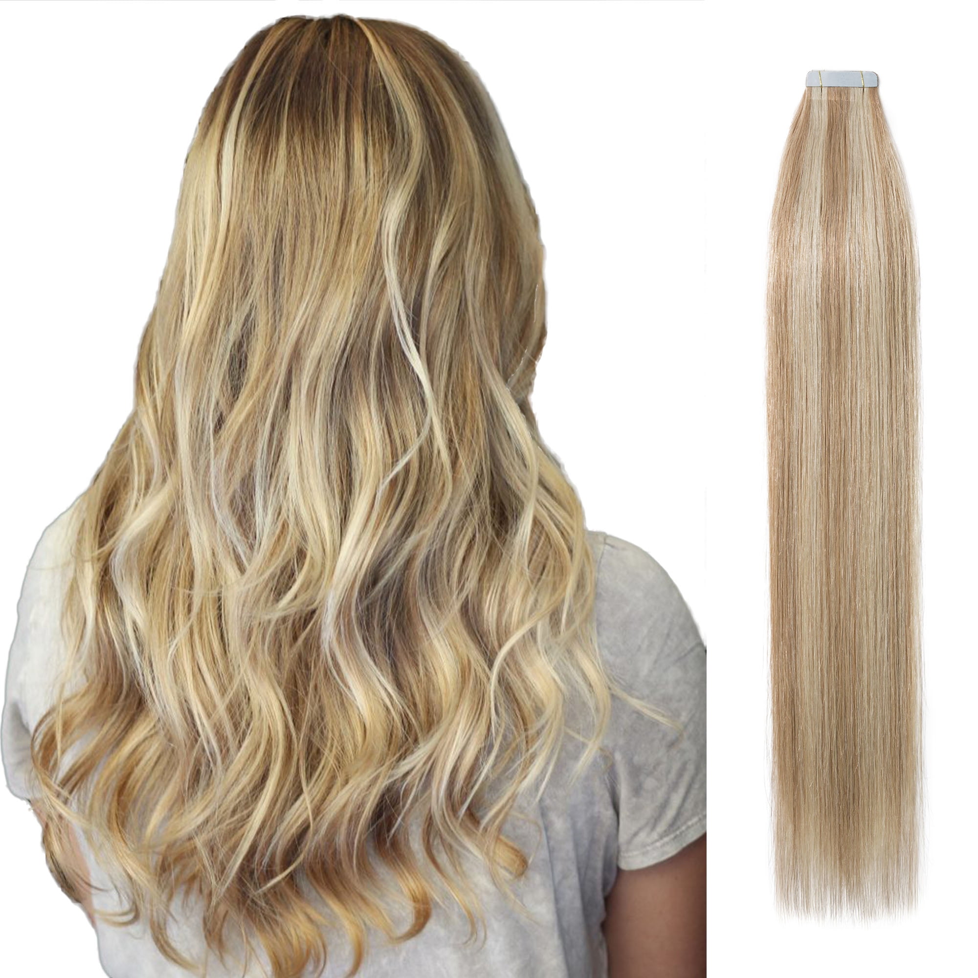 Snoilite 14 Colors Remy Tape in Hair Extensions Skin Weft Human Hair Extensions 20pcs/pack