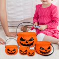 thumbnail image 1 of Seau Citrouille d'Halloween Récolte Décor d'Automne Boîte-Cadeau Pot Seau à Bonbons Support 5 Pcs, 1 of 8