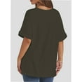 thumbnail image 4 of Women's Oversized T Shirts Short Sleeve Crewneck Summer Tops Casual Loose Basic Tee Shirts Trendy Clothes, 4 of 4