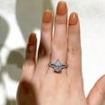 thumbnail image 3 of Kalapi Jewel Elegant 1.8 Ct Pear Cut Moissanite Ring - 14K White Gold Plated Engagement Wedding Split Shank Jewelry - Dazzling Proposal Anniversary or Bridal Rings Gift on Special Day, 3 of 4