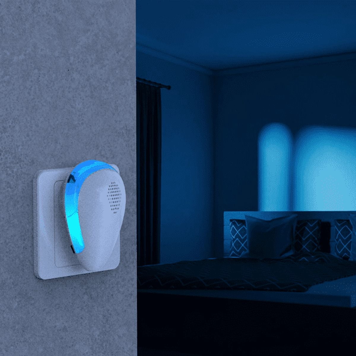 6 Pack Plug‑in Ultrasonic Electronic Unit, Variable 22‑65KHz Frequency Wall‑Socket Powered Device for Kitchen, Bedroom, Garage, Indoor Household Use