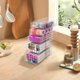 thumbnail image 5 of Organizador de cajones acrílicos de 5 niveles FUYGRCJ, organizador de escritorio transparente, cajones apilables, organizador de accesorios para el cabello y maquillaje con 5 cajones deslizantes,, 5 of 8