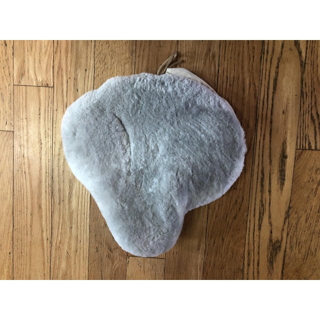 Sheepskin Exercise Bicycle, Bike Seat Cover (Silver)