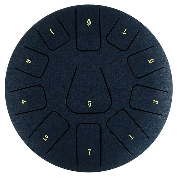 Tambor de Lengua de Acero de 8 Pulgadas, Pandereta de 11 Notas con y Selecciones de Dedos para Meditaciones Instrumento de Pandereta e