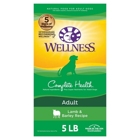 UPC: 0076344891437 | Wellness Complete Health Natural Dry Dog Food Lamb & Barley 5-Pound Bag