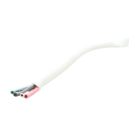 Str Plenum - Faster Cable P224C-WHT/PNK 22AWG 4C STR Cable, Plenum, White/Pink, 1000-Feet