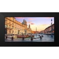 thumbnail image 2 of Anonymous 18x11 Black Modern Framed Museum Art Print Titled - Piazza Navona, Roma, 2 of 5