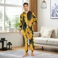 thumbnail image 5 of IAUYY Unisex Adult Onesie Pajamas Ultra-Soft Crystal-Soft Fabric, Halloween Adult Onesie Pajamas Adults,With a Zipper Plus Size Onesie Pajamas, Yellow Sunflower, 5 of 7