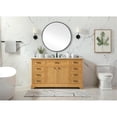thumbnail image 6 of 60 inch single bathroom vanity in natural wood, 6 of 8