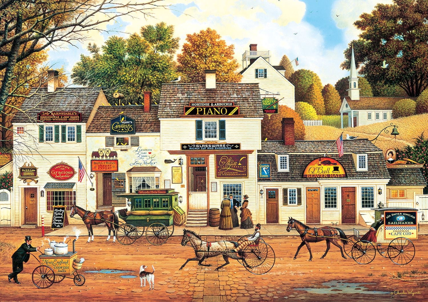 Buffalo Games Large Pieces Charles Wysocki Olde Cape Cod 300 Piece Jigsaw Puzzle