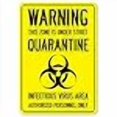 thumbnail image 3 of SignMission OS-NS-P-1014-25445 Covid-19 Notice Plastic Sign - Warning This Zone is Under Strict Quarantine, 3 of 4