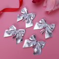 thumbnail image 4 of 12 Uds. Lazos navideños con purpurina, adornos para árboles de Navidad, colgantes navideños, decoración colgante, joyería, suministros para fiestas en casa (plata) Xemadio WLJ-2495, 4 of 5