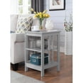 thumbnail image 6 of Mission End Table Gray with Shelves: Sturdy Square Side Table for Bedroom, 6 of 9
