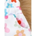 thumbnail image 6 of Bagilaanoe Toddler Baby Girl Summer Overalls Shorts Sleeveless Floral Print Romper Suspender Jumpsuit 6M 12M 18M 24M 3T 4T Kids Short Pants Summer Clothes, 6 of 8