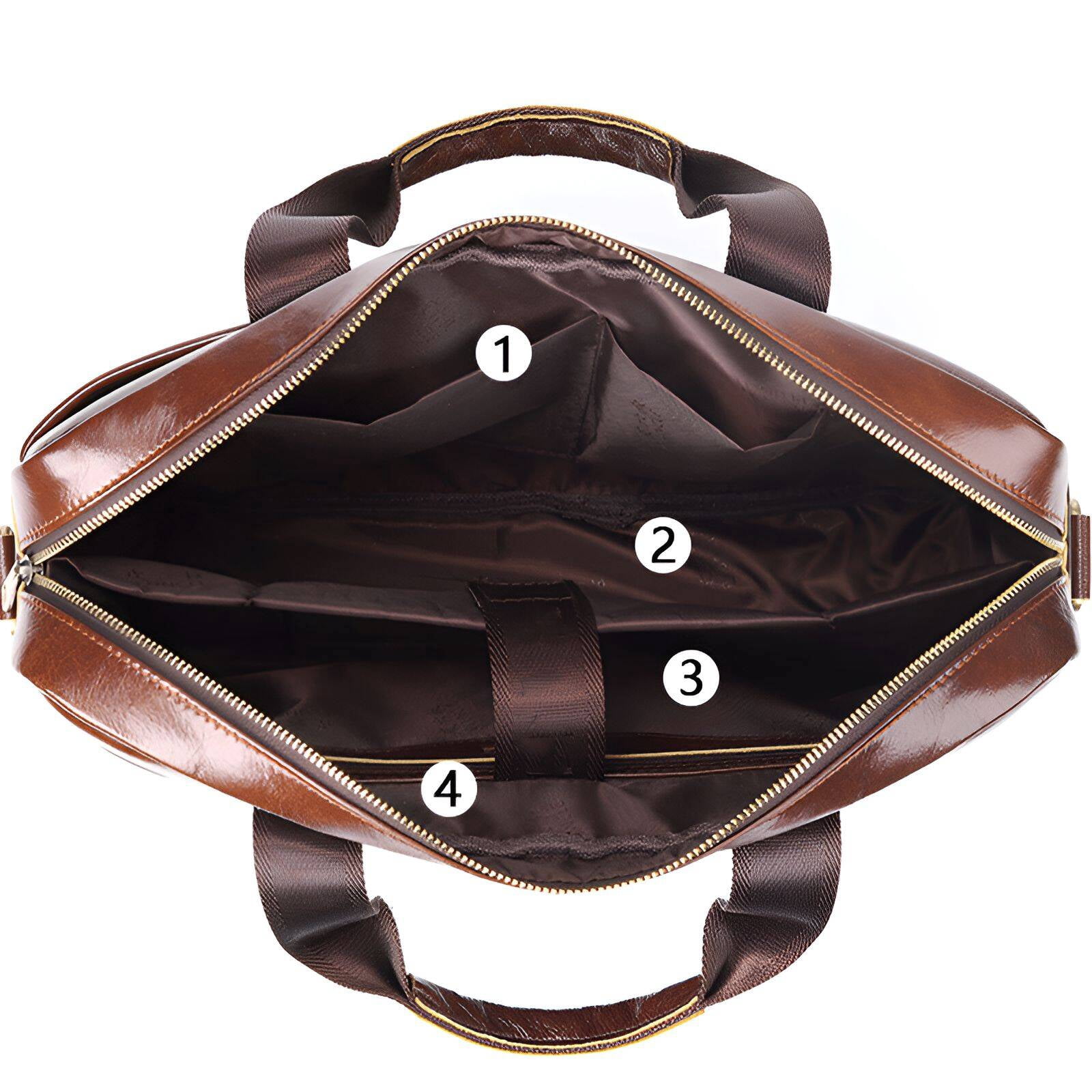 TELOLY Briefcases for Men,High-End Texture Leather Laptop Bag for Men,Three Carrying Options Leather Briefcase for Men,Black