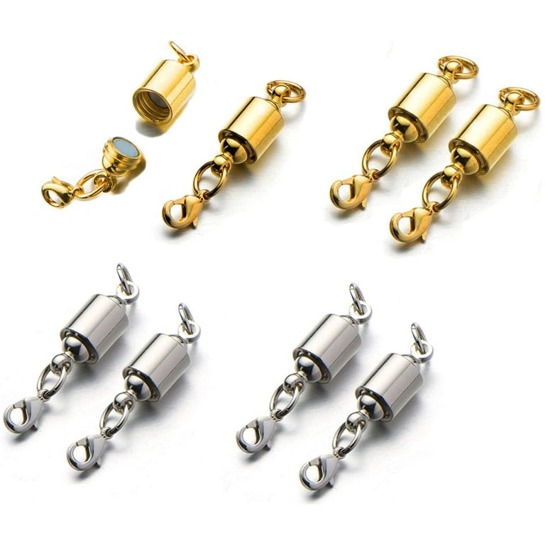  12 Pieces Magnetic Clasps Magnetic Jewelry Clasp Locking 4  Colors 8 mm Magnetic Necklace Clasp 8 mm Magnetic Closures Necklace Chain  Clasp Bracelet Necklace Extenders for Jewelry Making DIY Supplies 