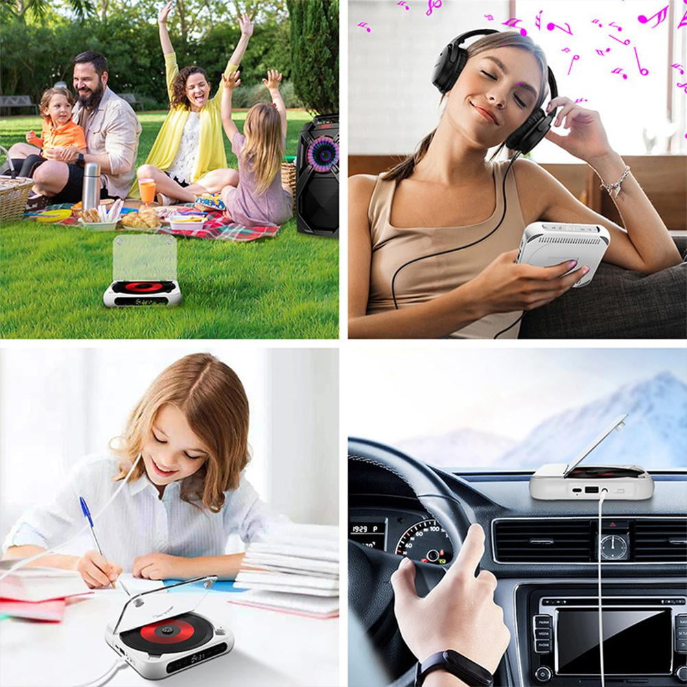 Portable Bluetooth 5.1 CD Player with LCD for Home and Travel