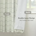 thumbnail image 3 of DriftAway 2 Panels 100% Blackout Windowpane Plaid Linen Curtains Double Layer Drapes for Bedroom Farmhouse Thermal Insulated 3.25 Inch Rod Pocket Back Tab for Living Room, 3 of 5