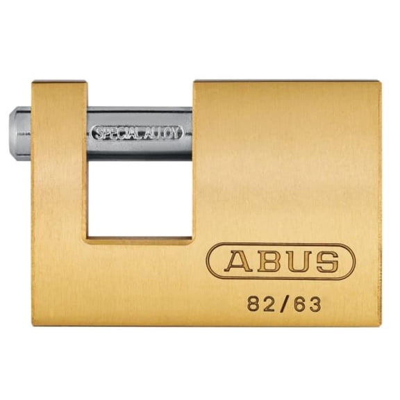 ABUS - 82/63mm Monoblock Brass Shutter Padlock Carded