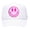 White/Pink Face, variant on Blue Happy Face Lightning Eyes Smile Face Unisex Embroidered Foam Front Mesh Back Trucker Hat, Black
